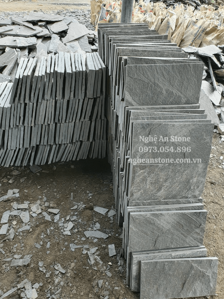 Đá chẻ slate Nghệ An nguyên tấm thủ công