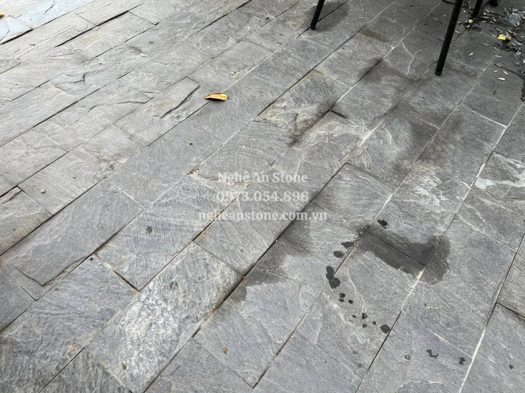 đá slate đen lát nền