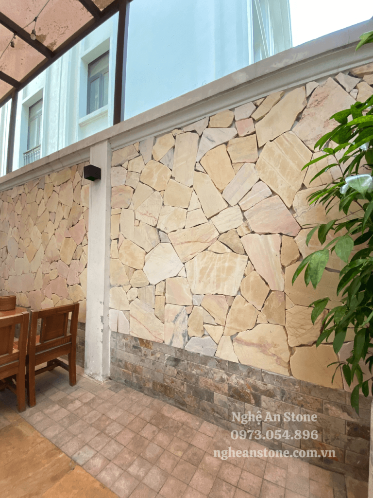 Đá ốp trang trí tự nhiên đá rối vàng