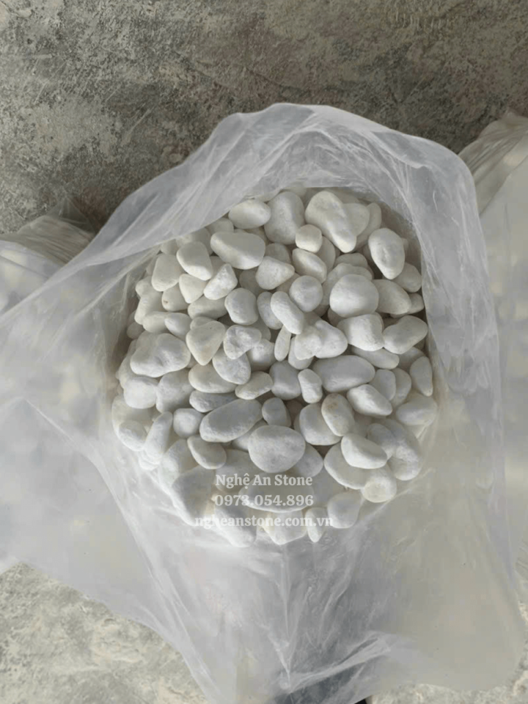 Sỏi cuội màu trắng