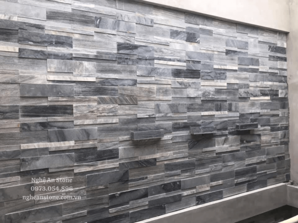 Đá sọc dưa ốp tường kiểu 3D